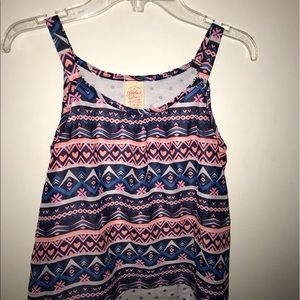 Blue and White Tank Top